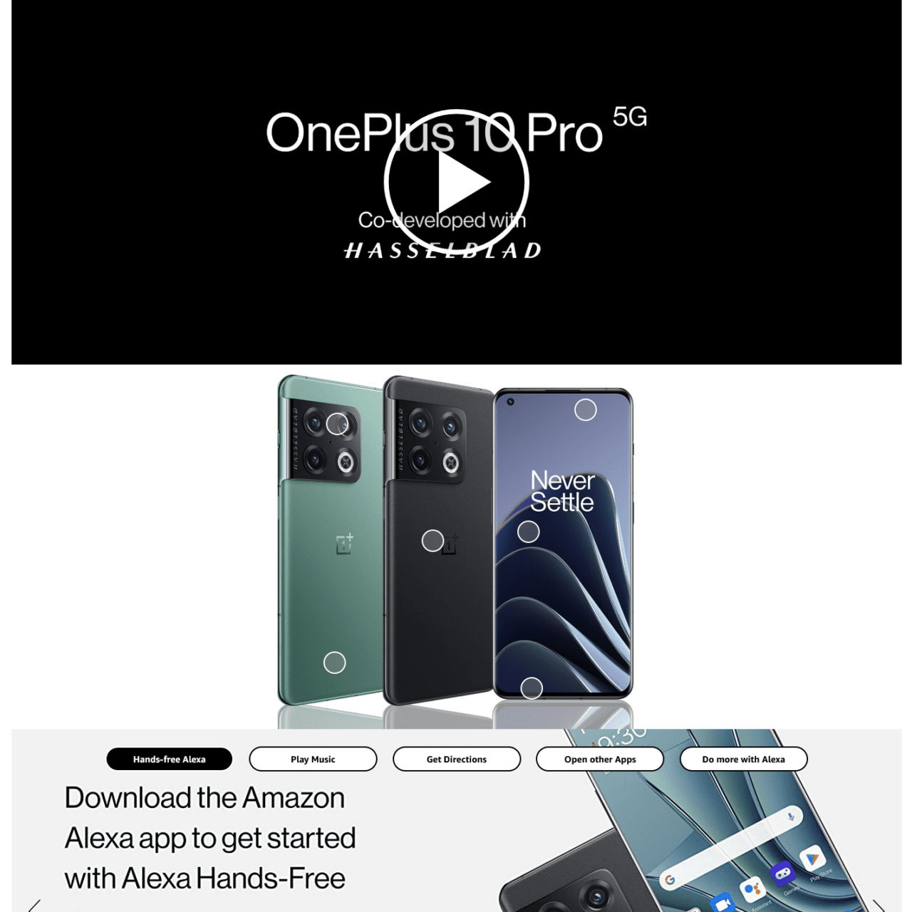 Screenshot 2022 06 09 at 07 43 59 Amazon.com OnePlus 10 Pro 5G Android Smartphone 8GB 128GB U.S. Unlocked Triple Camera co Developed with Hasselblad Volcanic Black Everything Else Cropped Sq Gorilla ROI