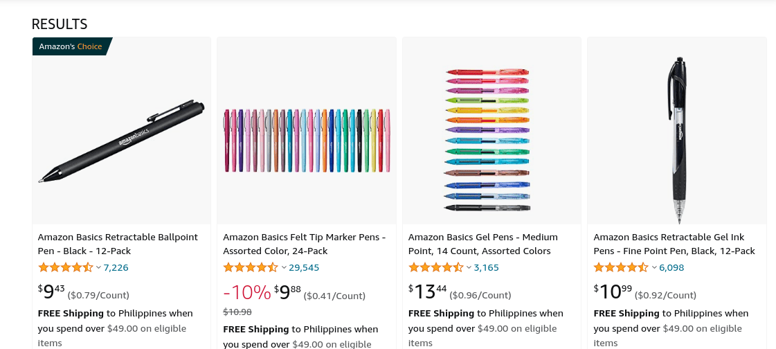 amazon all categories - amazon basics pens