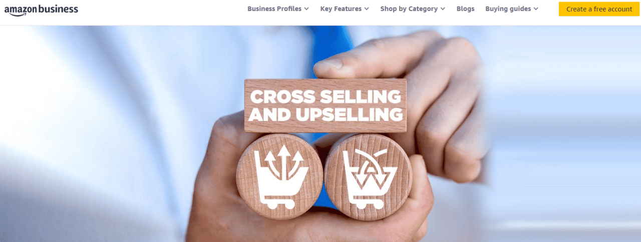 amazon cross selling and upselling page
