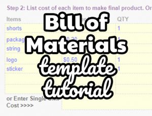 Free Bill of Materials template spreadsheet to negotiate and track pricing