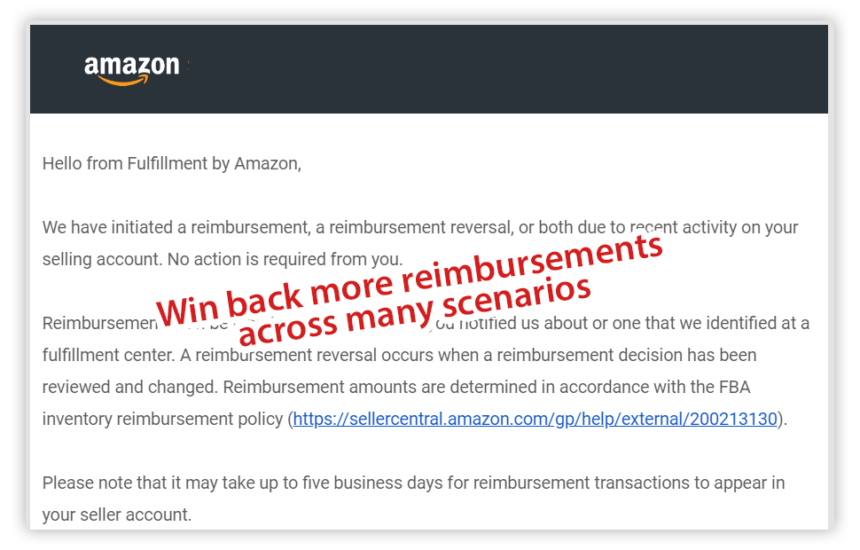 Amazon Reimbursement Data Package Gorilla ROI