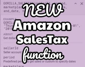 New: Amazon SalesTax to get sales and tax data by state and city